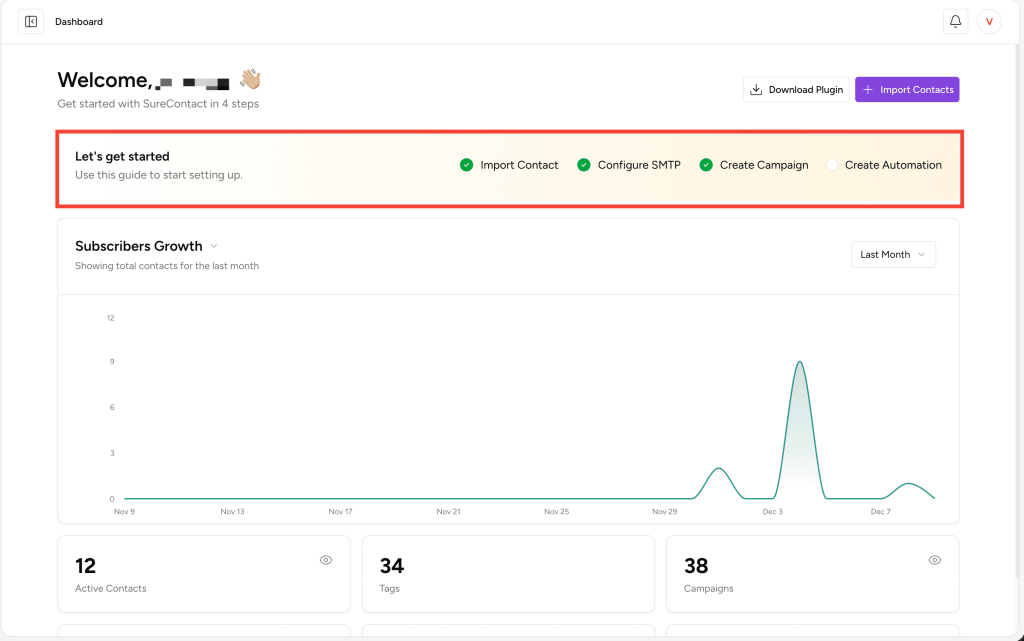Introduction to SureContact Dashboard annotation on 2025 12 09 at 12 32 43