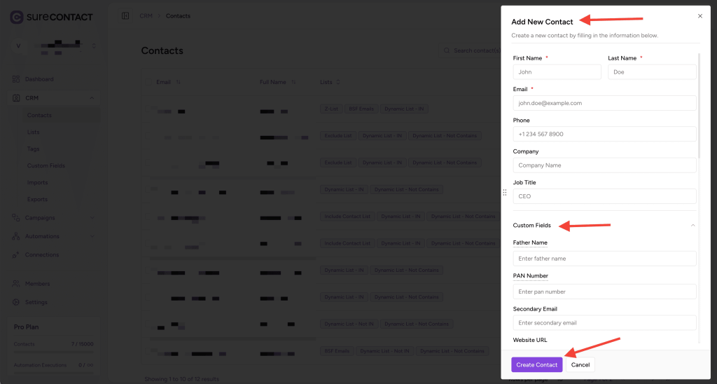 Contacts Dashboard annotation on 2025 12 09 at 18 45 38
