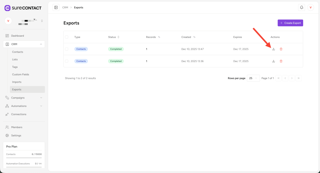 Export Contacts from SureContact annotation on 2025 12 10 at 15 12 25