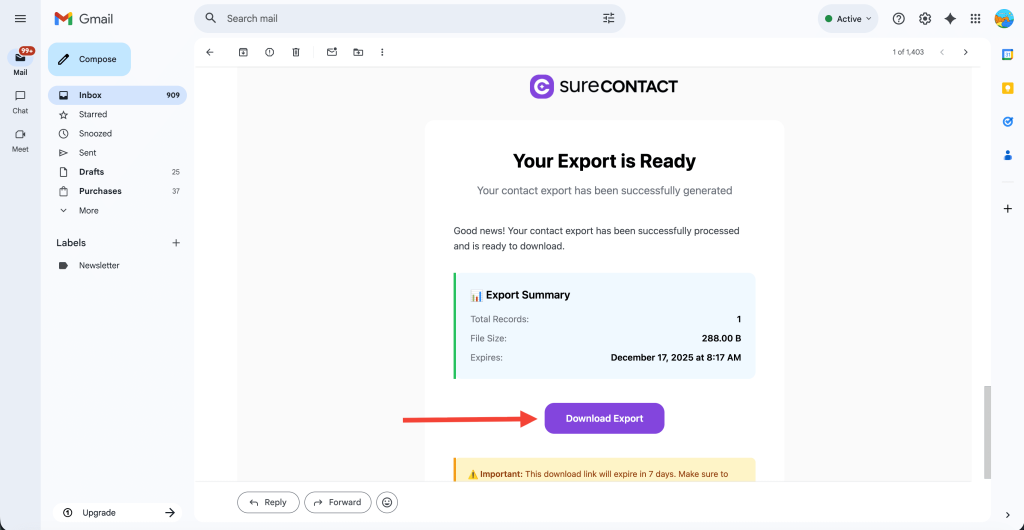 Export Contacts from SureContact annotation on 2025 12 10 at 15 13 53