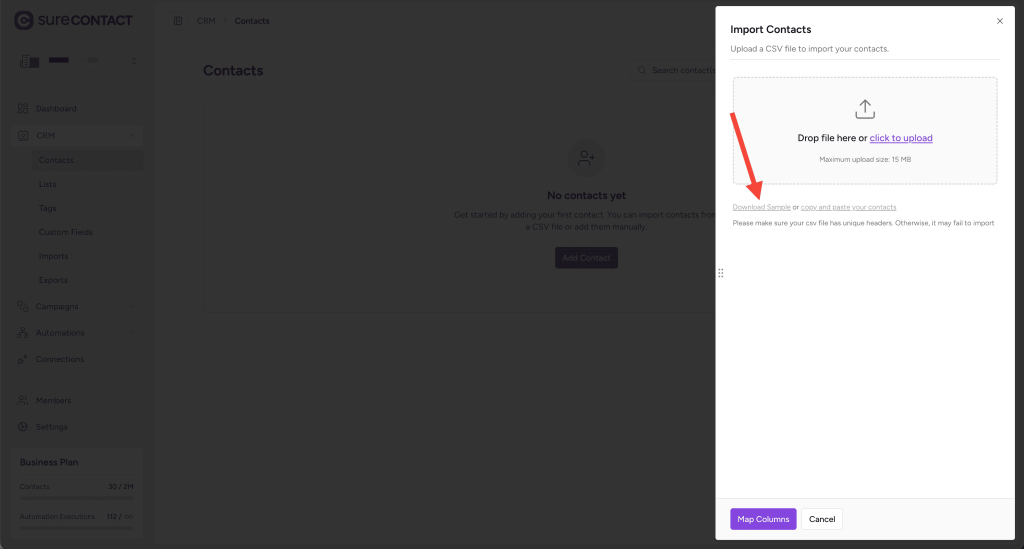 Importing Contacts into SureContact annotation on 2025 12 29 at 12 22 52