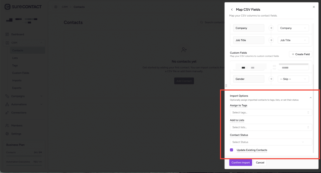 Importing Contacts into SureContact annotation on 2025 12 29 at 12 58 45