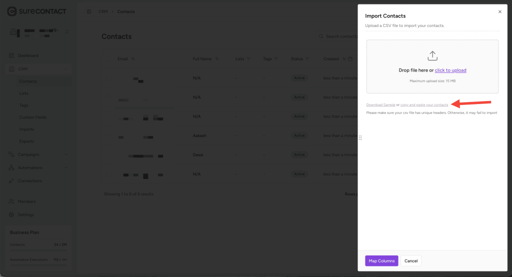 Importing Contacts into SureContact annotation on 2025 12 29 at 13 11 24