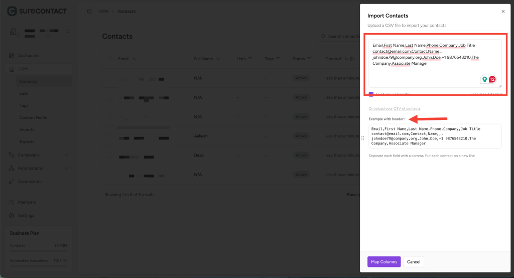 Importing Contacts into SureContact annotation on 2025 12 29 at 13 14 04