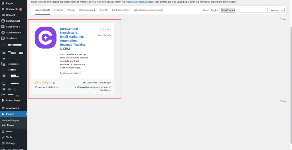 How to Install and Connect the SureContact WordPress Plugin annotation on 2026 01 14 at 12 48 46