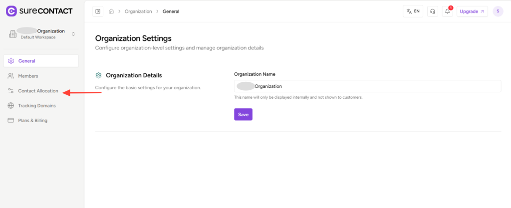 Workspace-Level Contact Allocation in SureContact copy of zight 2026 2 19 at 12.42.49 pm
