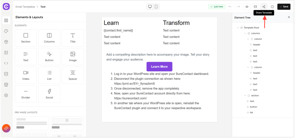 How to Share Email Templates in SureContact copy of zight 2026 2 19 at 6.59.00 pm