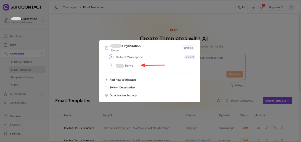 How to Share Email Templates in SureContact copy of zight 2026 2 19 at 7.05.01 pm