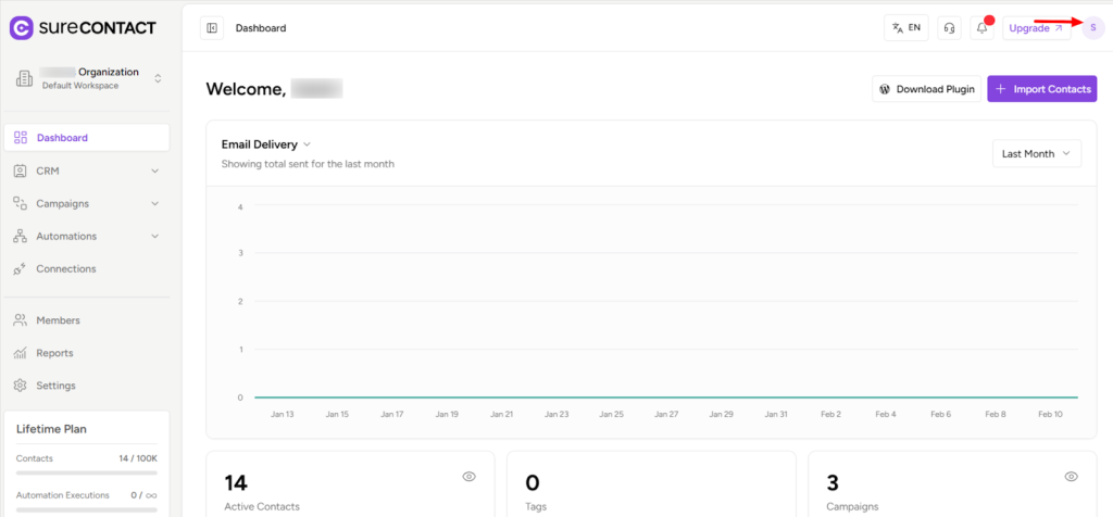 How to Invite Members to a Workspace in SureContact image