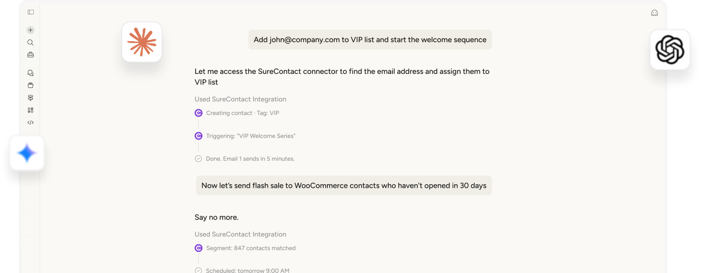 Homepage surecontact with claude