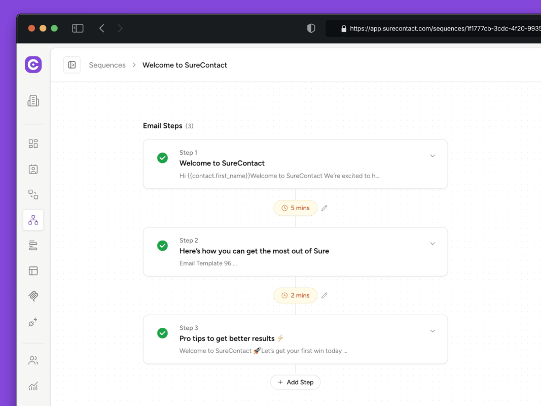 Email Automations email sequence