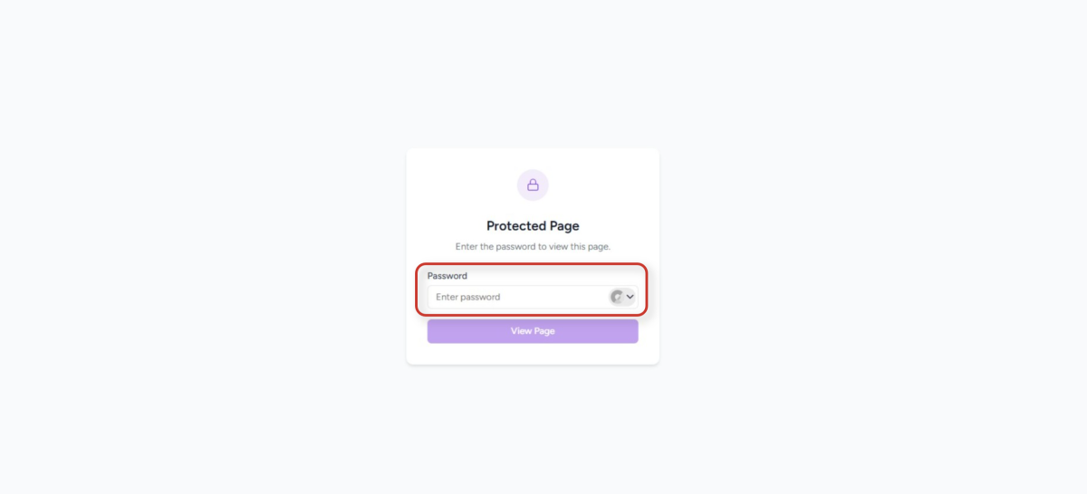 Landing Pages User Flow Guide protected page login screen