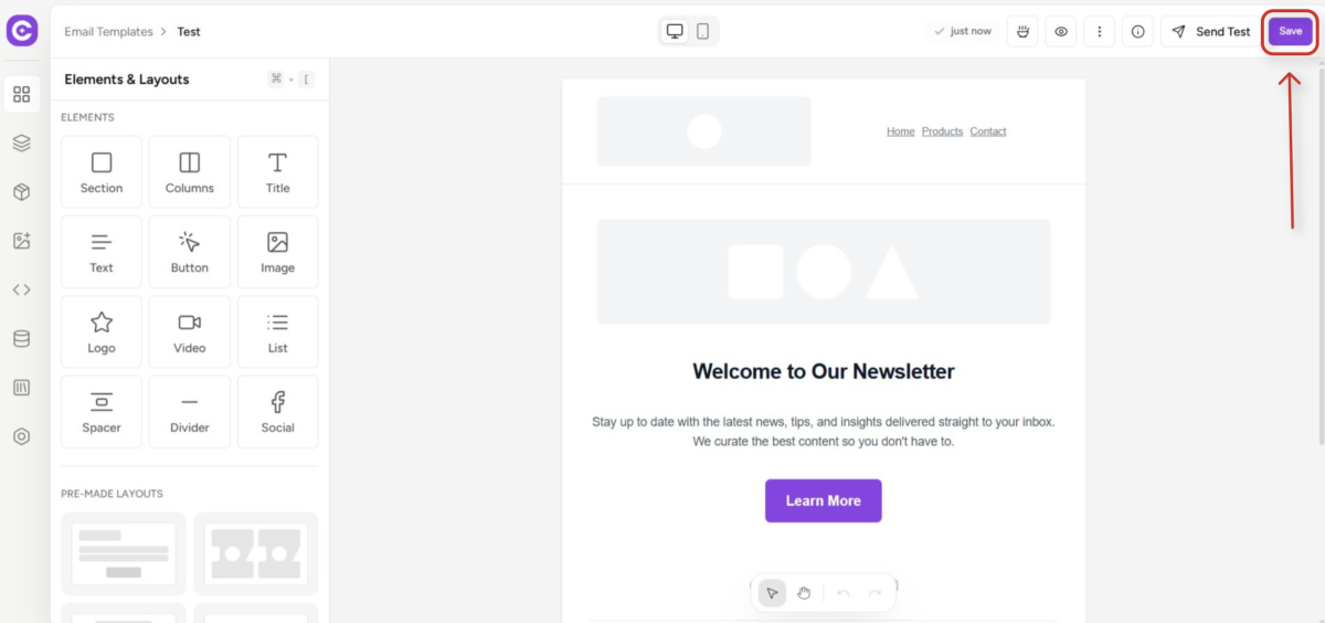 Reusable Email Templates Guide email template editor interface (2)