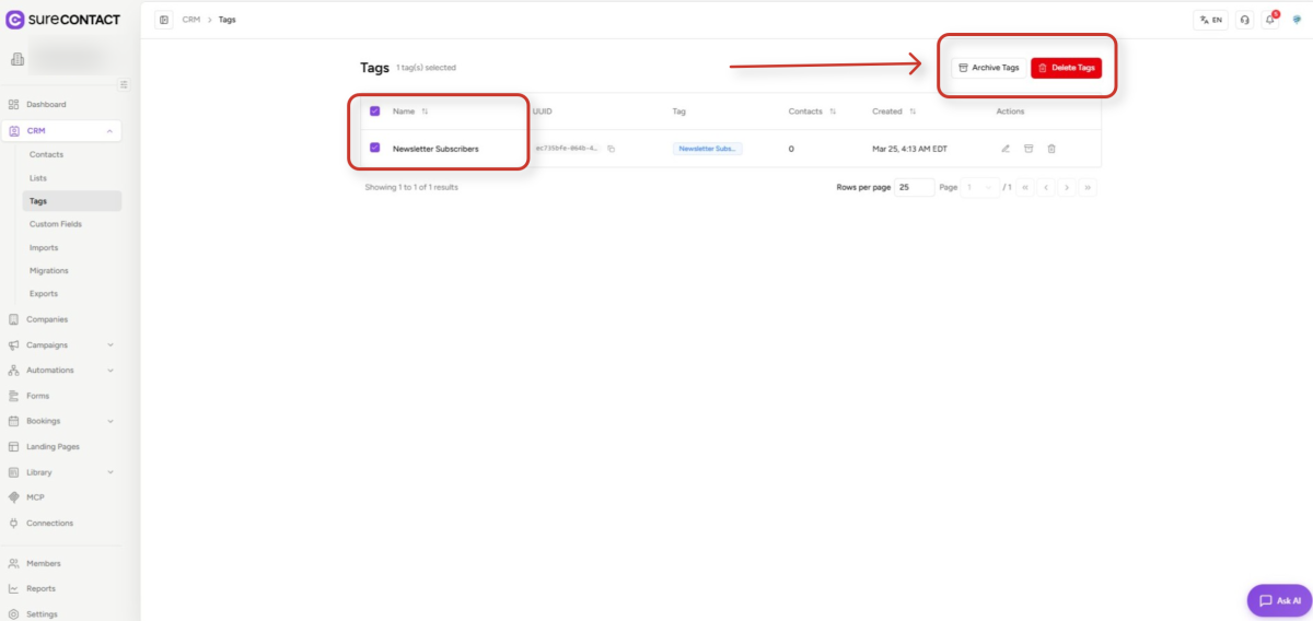 Bulk Operations SureContact surecontact crm tags management interface (1)