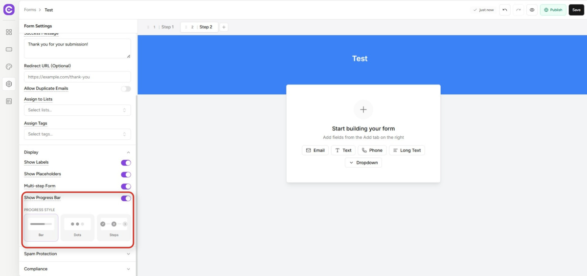 SureContact MultiStep Forms Guide online form builder interface (3)