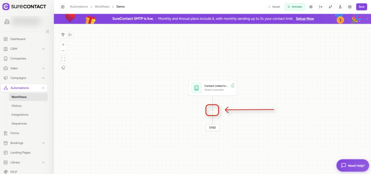 Companies Inside Automations - SureContact surecontact workflow automation interface